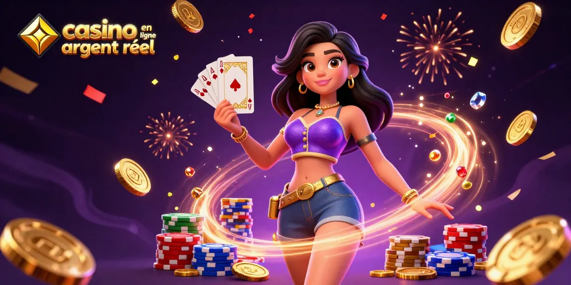 Engage in thrilling games at casino en ligne argent réel with vibrant characters and dazzling casino elements.