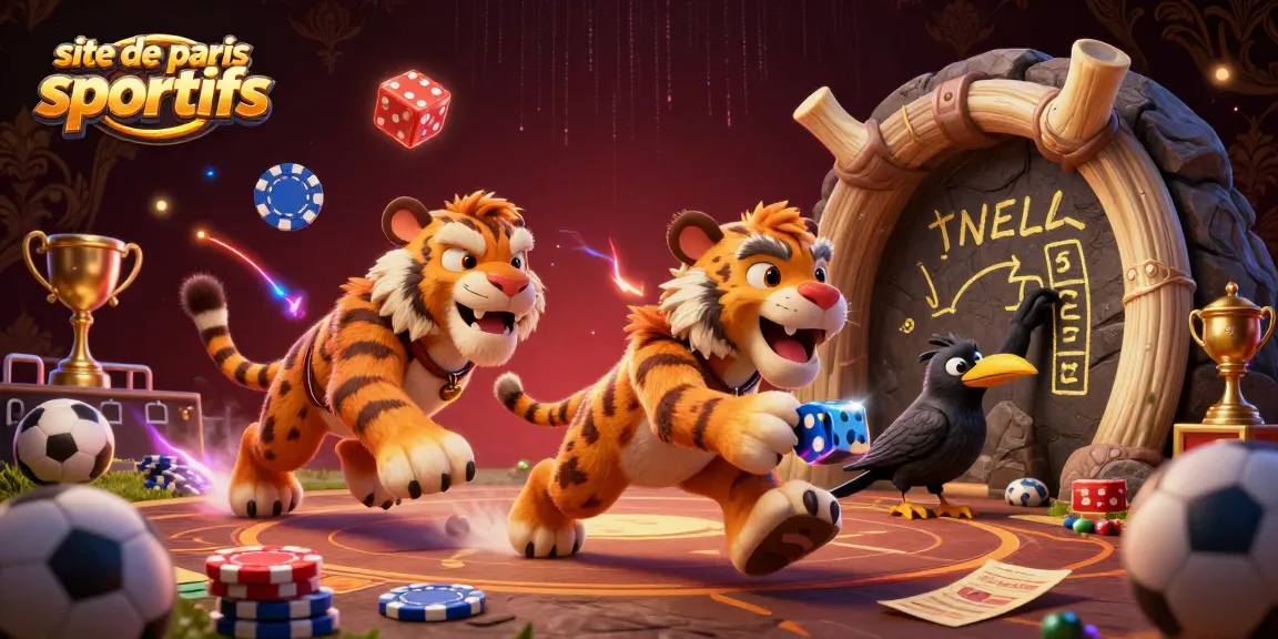 Pariez sur le site de paris sportifs avec des personnages animés et des éléments de casino.