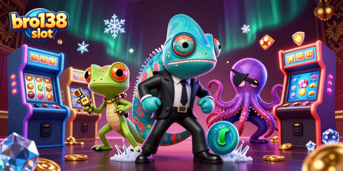 Spin the reels at bro138 slot with vibrant arcade atmosphere and colorful characters.