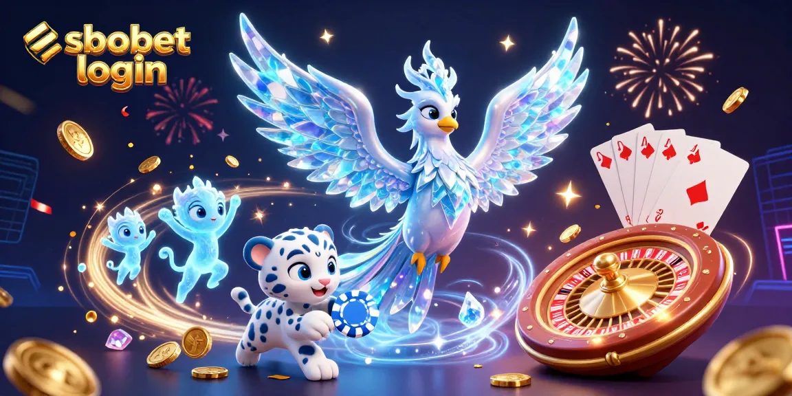 Engage in thrilling moments with sbobet login as ice phoenix and playful leopard celebrate casino excitement.
