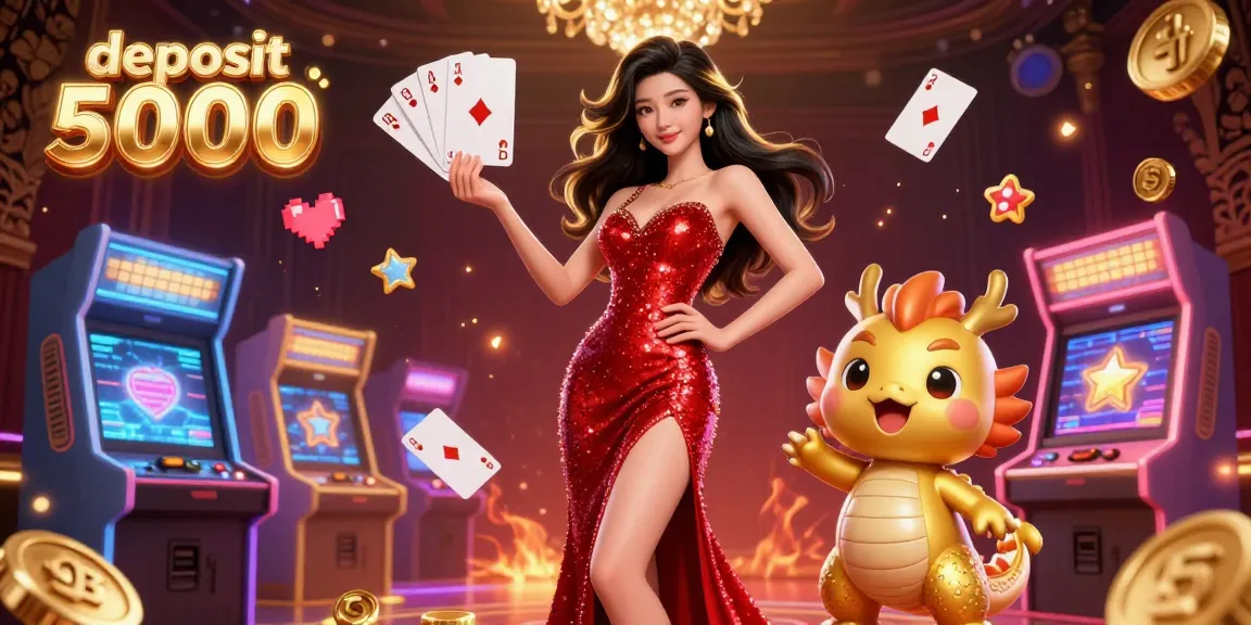 Play and win big with the deposit 5000 slot features and vibrant 3D casino illustration.