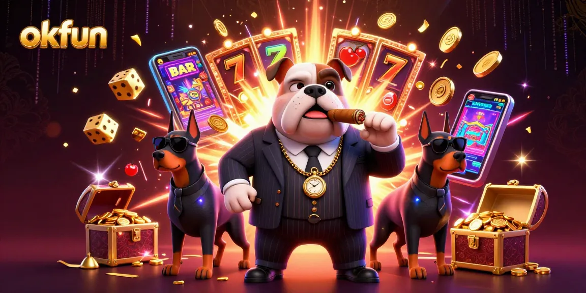 Experience the thrill of winning at okfun with dynamic 3D casino elements and characters.