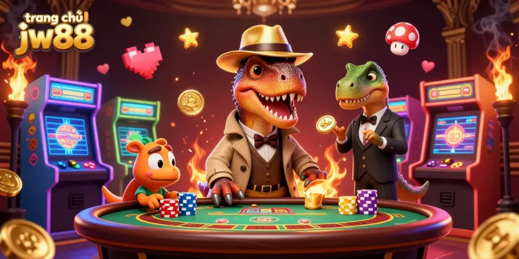 Engage in ultimate strategies at trang chủ jw88 with colorful, dynamic casino gaming art.