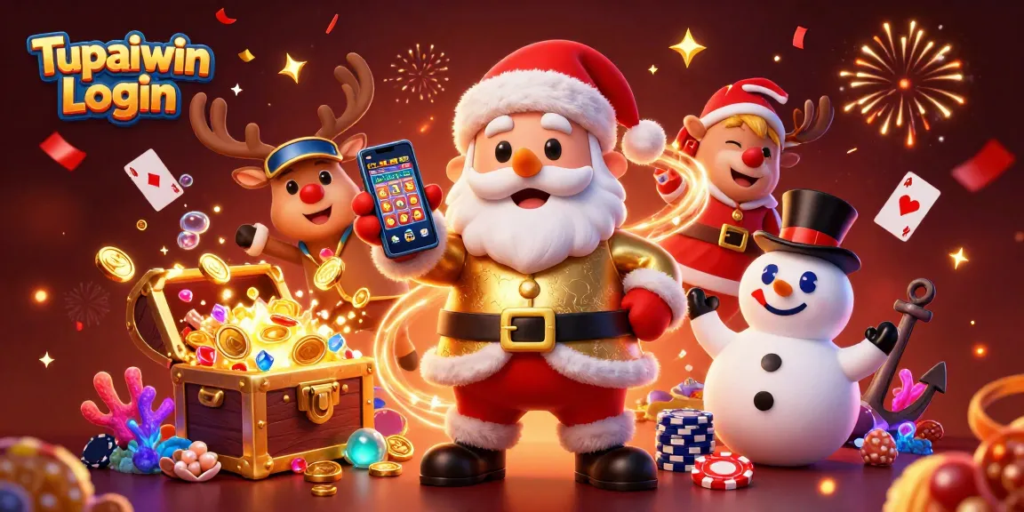 Engage with the vibrant world of winning at Tupaiwin Login with festive characters and stunning casino elements.