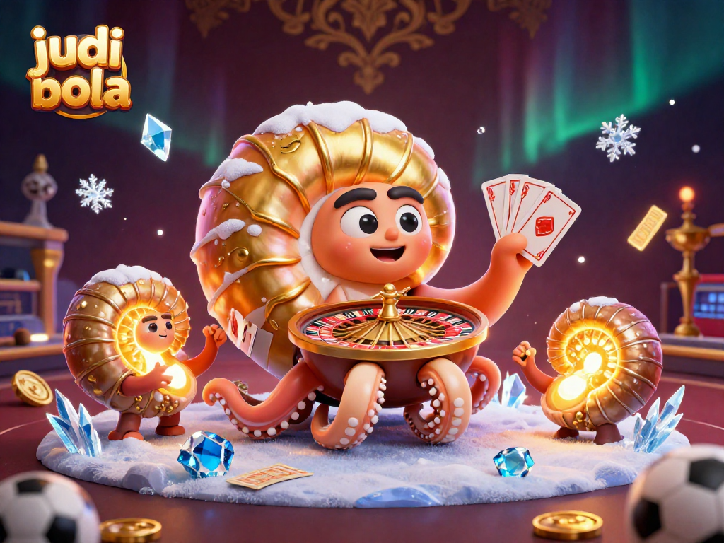 Engage in judi bola for thrilling sports betting with vibrant 3D illustration showcasing interactive elements.