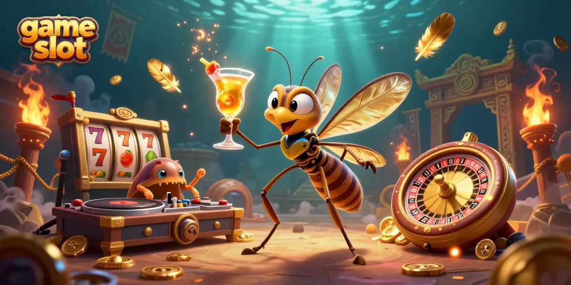 Experience the vibrant game slot world with a dynamic 3D illustration featuring lively casino characters.