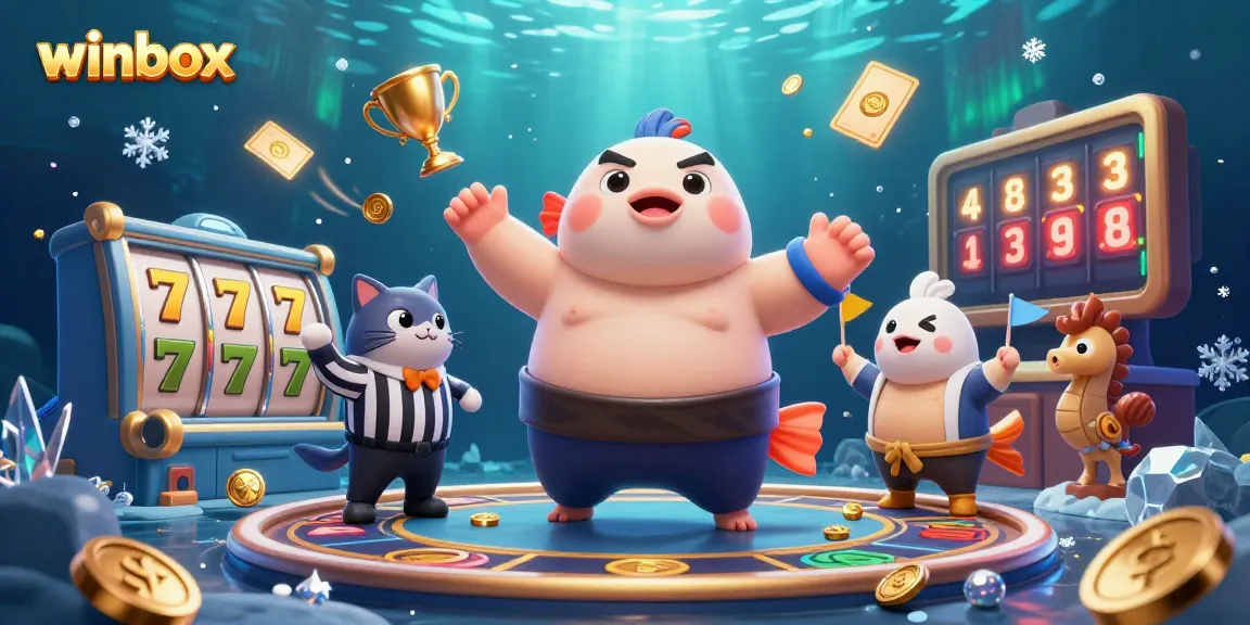 Spin the reels with Winbox and experience thrilling jackpots in this lively underwater casino scene.