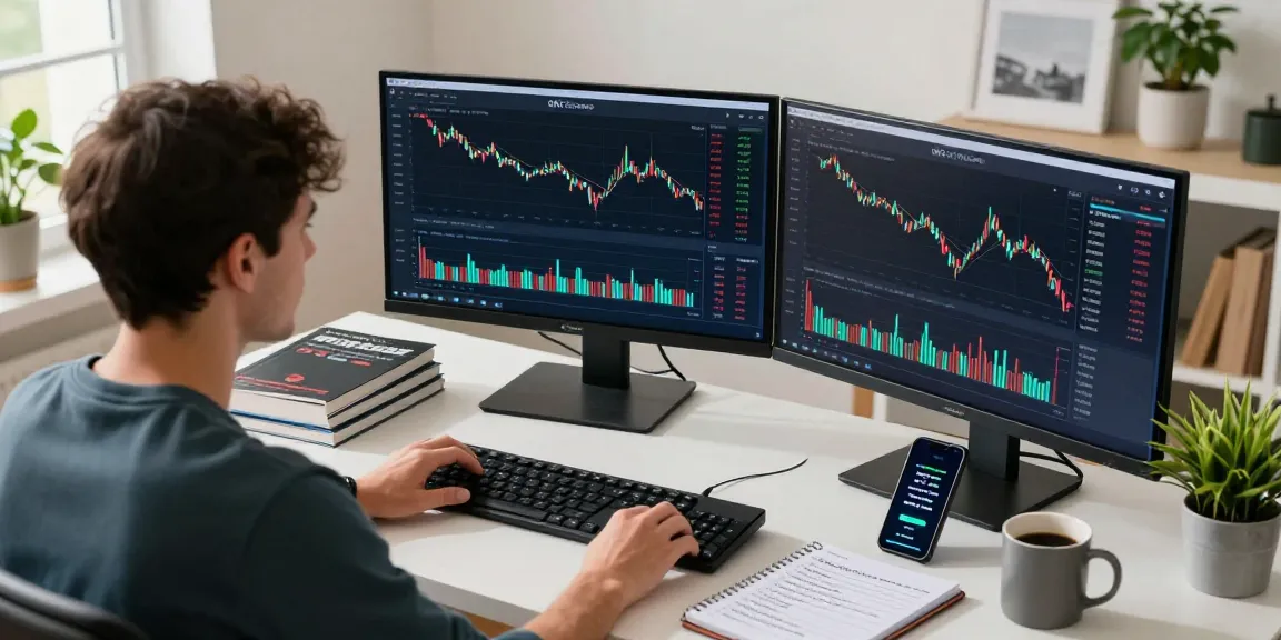 In-depth review of OKX Exchange reviews in a modern home office with cryptocurrency data analysis