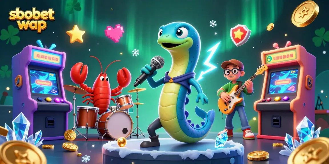 Experience sbobet wap action in this underwater casino featuring vibrant characters and casino elements.