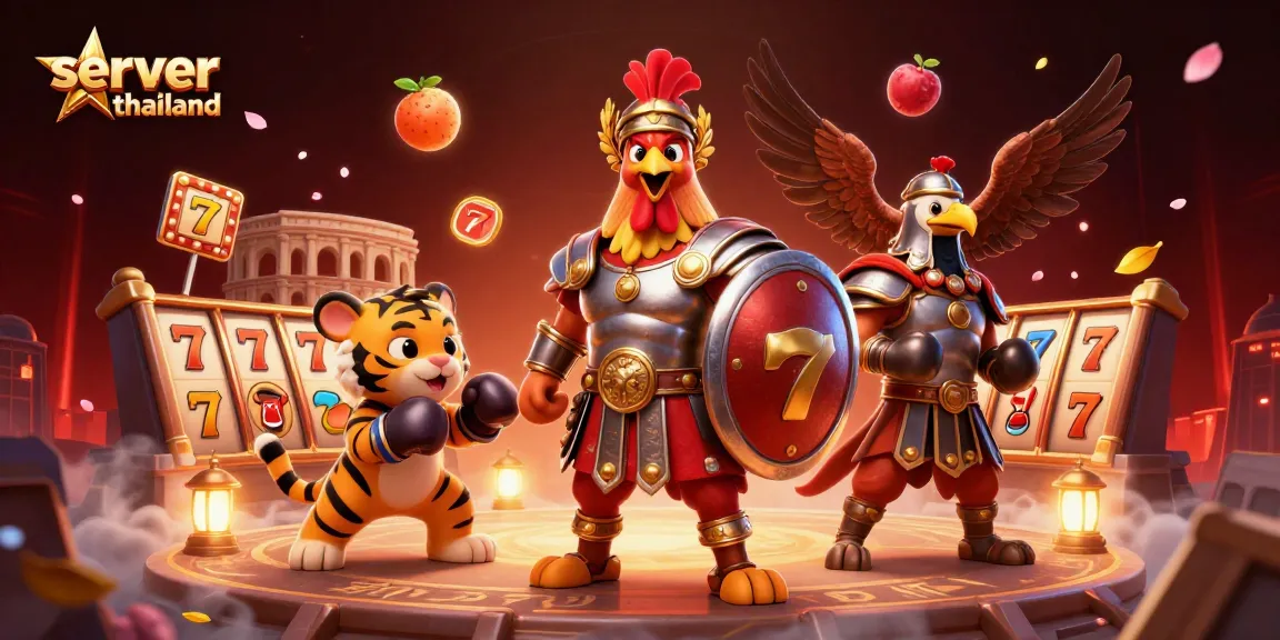 Experience thrilling action on server thailand with a dynamic 3D slot scene featuring lucky 7s and jackpot symbols.