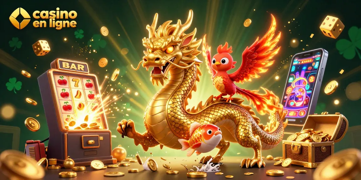 Découvrez un gameplay passionnant sur casino en ligne avec des dragons, des phénix, et un trésor de pièces.