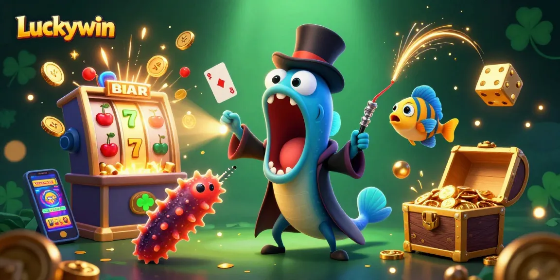 Experience the thrill of Luckywin as deep-sea creatures bring casino magic to life during an exhilarating jackpot!