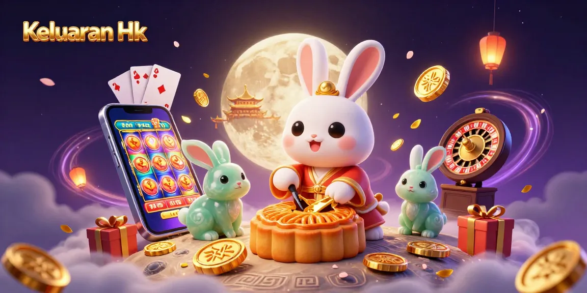 Experience Keluaran Hk with vibrant action, showcasing winning moments in a casino-inspired lunar scene.
