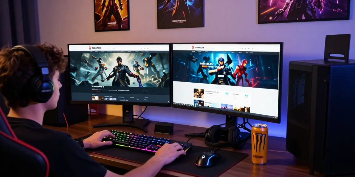 Akses login RAJARECEH ditampilkan pada desktop gaming dengan aksesoris terkait.