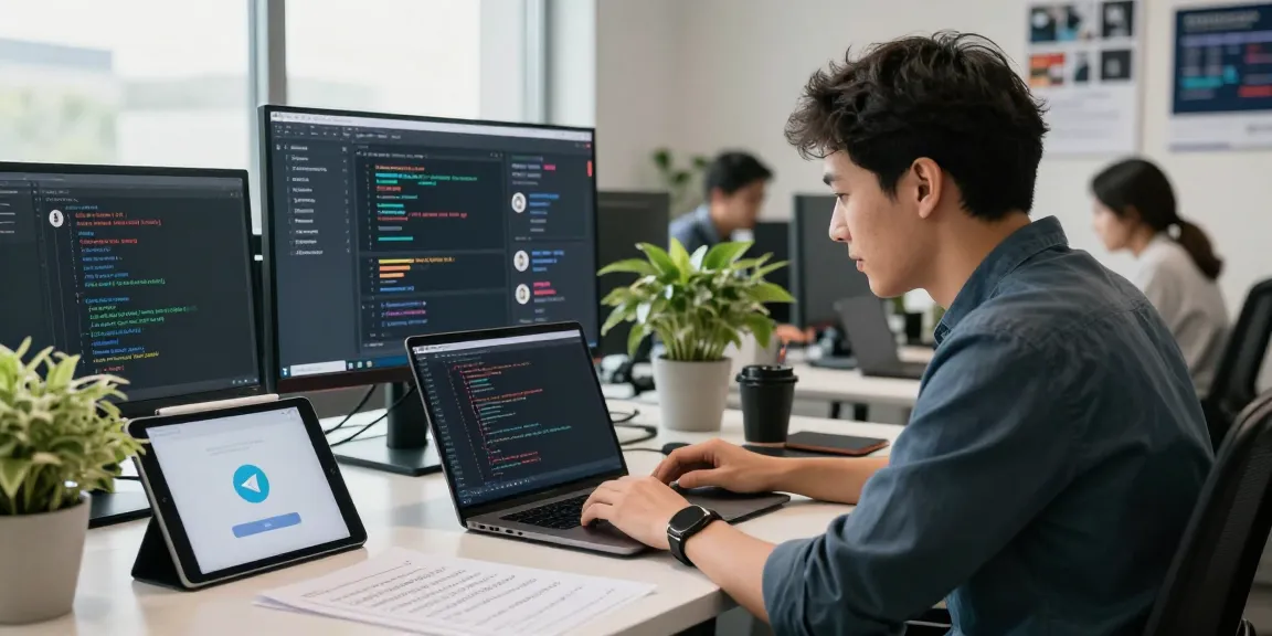 Developing cutting-edge telegram chinese features in a collaborative workspace.