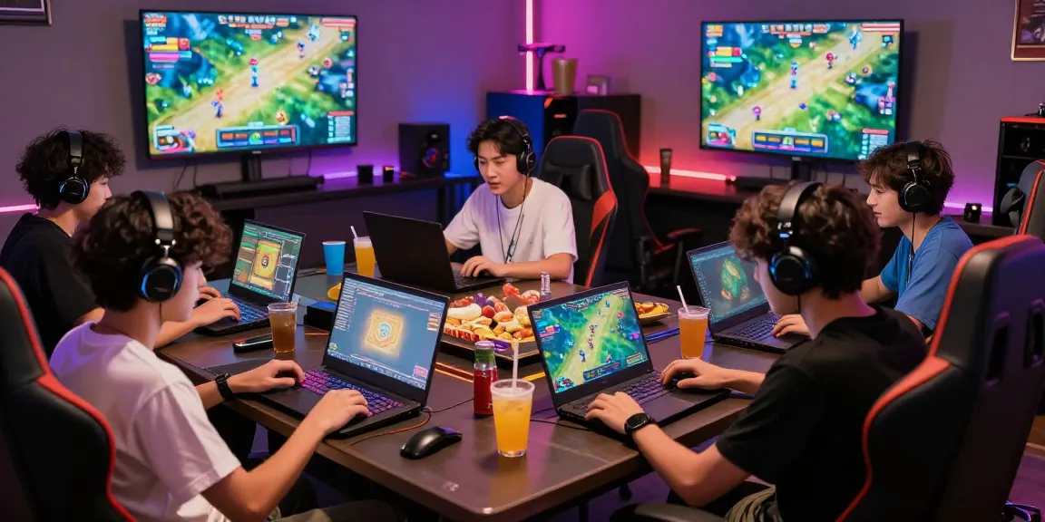 Engaged players enjoying game bài đổi thưởng in an energetic online gaming environment.