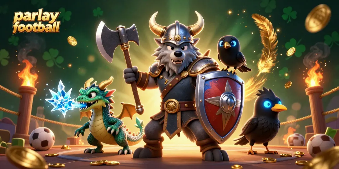 Engage in thrilling parlay football betting with our 3D fantasy scene featuring heroic characters.
