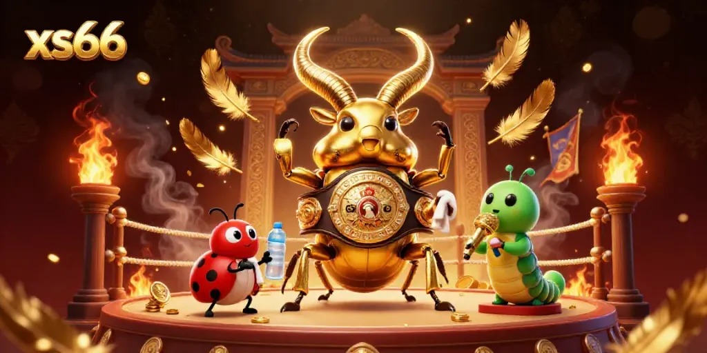 Experience the vibrant casino atmosphere with xs66's unique characters in action, surrounded by dynamic gaming elements.