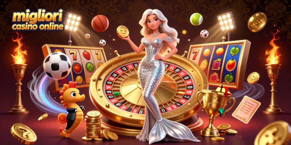 Interagisci con la scena dei migliori casino online con una donna glamour e una ruota della roulette dorata