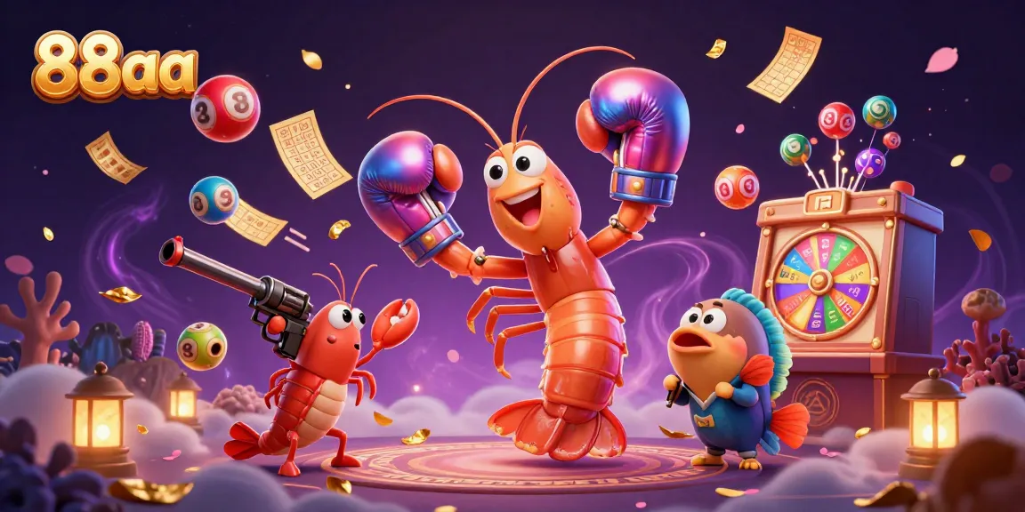 Experience exciting gameplay at 88aa with vibrant lottery elements and thrilling casino characters.