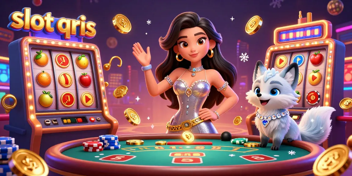 Spin the slot qris reels for a chance at jackpot wins in this vibrant casino scene.