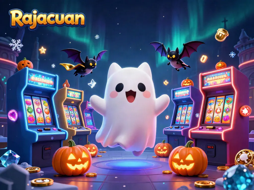 Engage with Rajacuan's thrilling slot experience featuring animated characters in a dynamic casino scene.