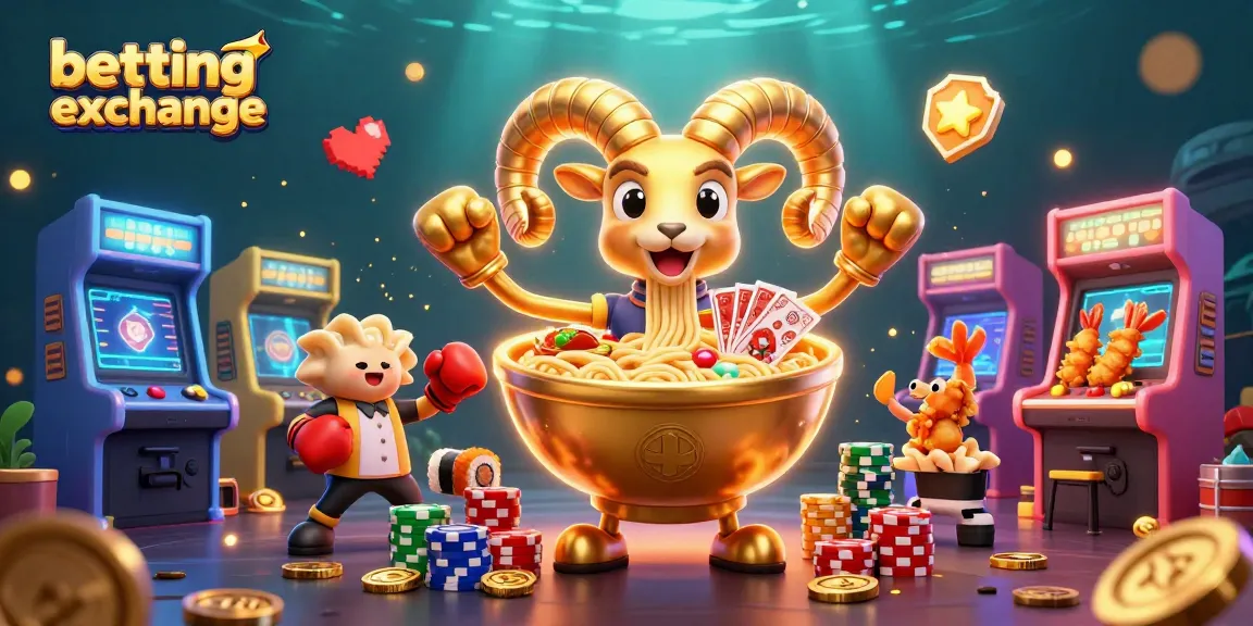 Experience dynamic betting exchange action with a vibrant illustration featuring engaging characters and elements.